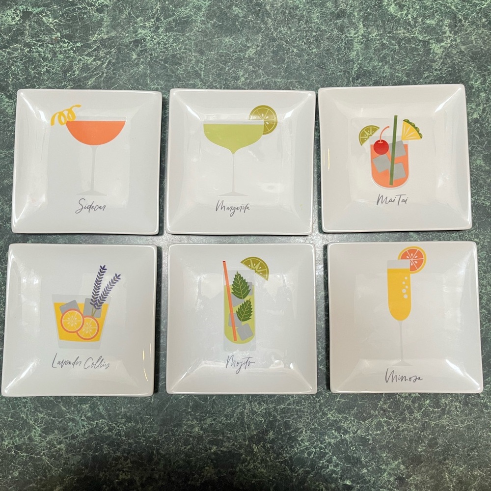Crate & Barrel 6 Appetizer Plates